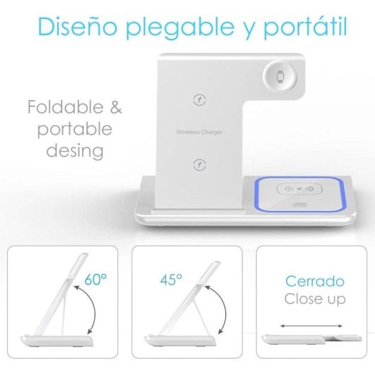 Drahtlose Ladestation 3-in-1 Dam Electronics Qi 15W