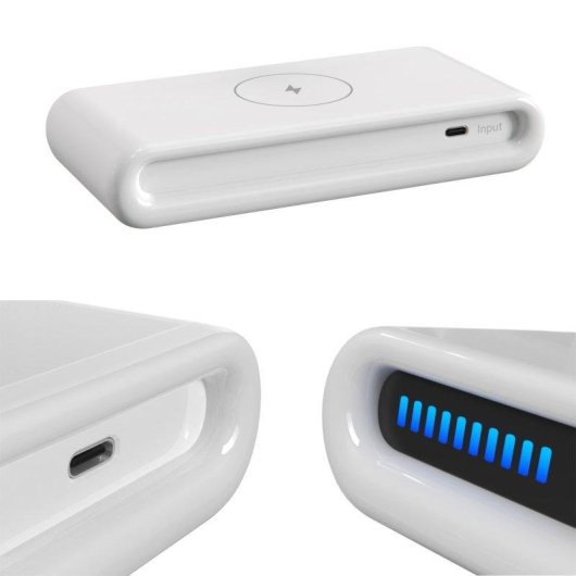 Stazione di Ricarica Qi 15W Dam Electronics USB-C e USB-A