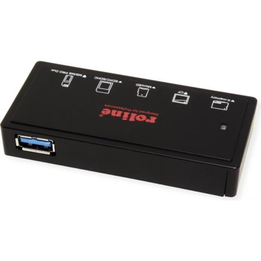 Lector de tarjetas Roline 15.08.6249 USB 3.0 y USB-C multiformato externo