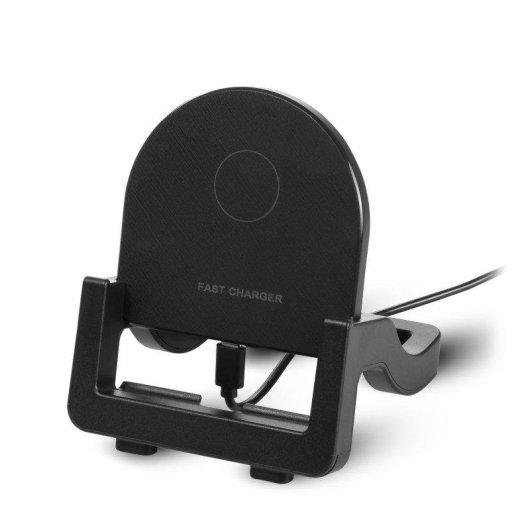 Carregador rapido sem fio Qi 15W Dam Electronics Suporte horizontal e vertical