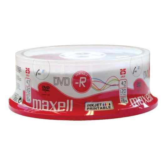 DVD-R Xlayer MAX-DMR47S2P 4,7 GB 16x Stampabile 25 Pezzi