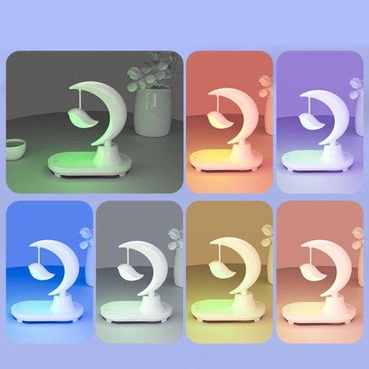 Dam Electronics Multicolor LED-Lampe mit Kabelloser Ladung und Bluetooth