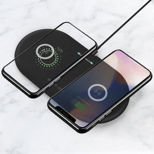 Kabelloses Ladegerät Dam Electronics 15W Fast Charge für 2 Smartphones