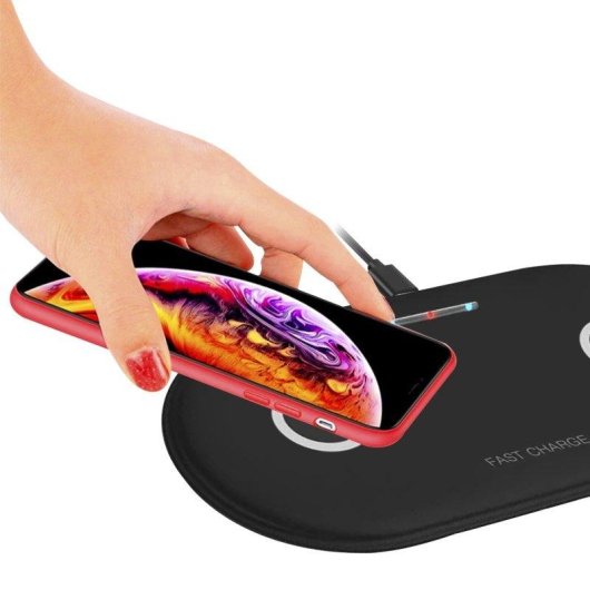 Kabelloses Ladegerät Dam Electronics 15W Fast Charge für 2 Smartphones