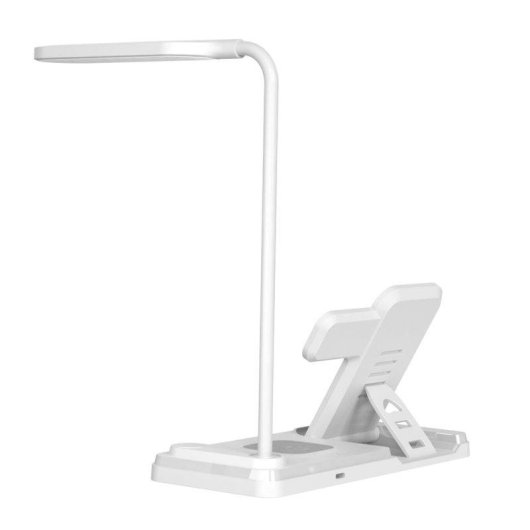 Caricatore Wireless Dam Electronics 4 in 1 con Lampada LED Flessibile