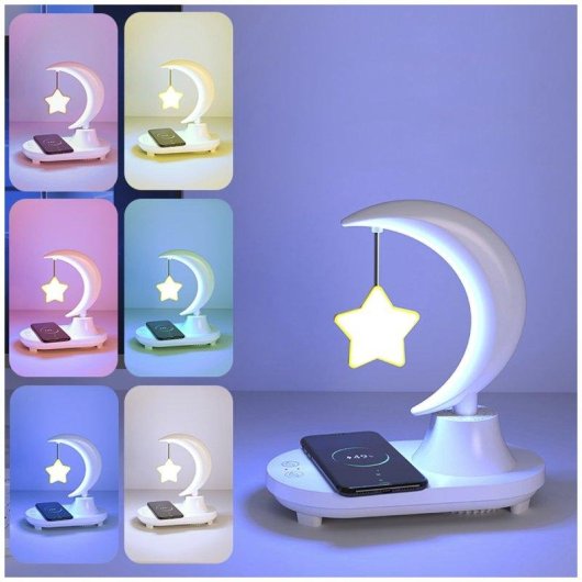 LED-Lampe Dam Electronics Stern Multicolor Bluetooth Kabelloser Ladevorgang