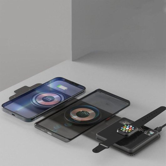 Faltbarer Tragbarer Wireless Charger 15W Qi MagSafe Apple Watch Dam Electronics