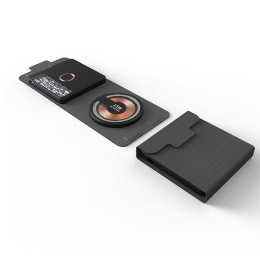 Caricatore wireless pieghevole Dam Electronics 15W Qi + MagSafe base doppia