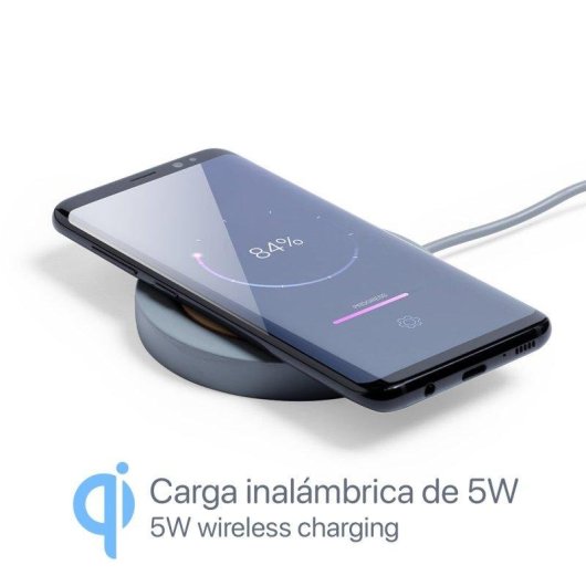 Caricatore Wireless Qi Dam Electronics Feskon in Cemento e Bambù