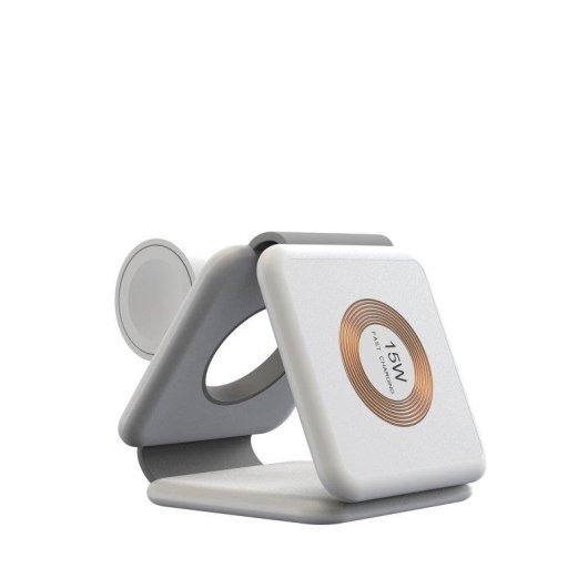 Faltbare Ladestation Tragbar Dam Electronics MagSafe 15W + Qi 15W + Apple Watch