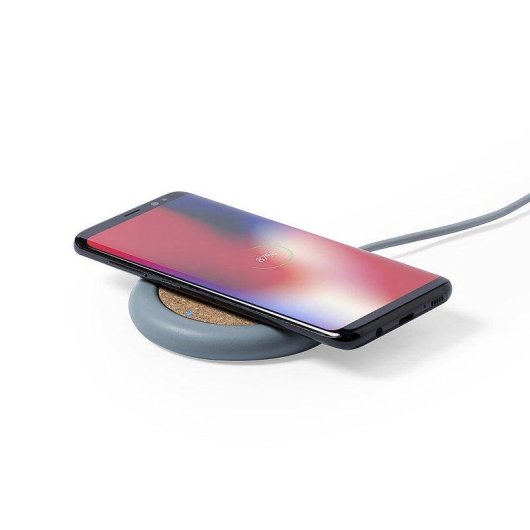 Kabelloser 5W-Ladegerät Dam Electronics aus Kork und Naturstein