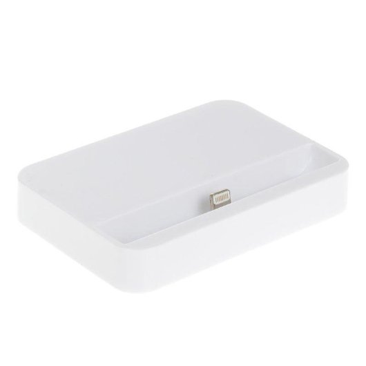 Flache Ladeplatte Dam Electronics iPhone 5/SE/6/6 Plus Weiss