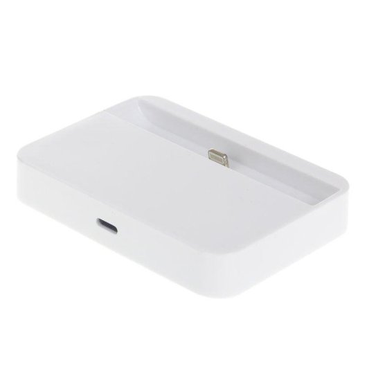 Flache Ladeplatte Dam Electronics iPhone 5/SE/6/6 Plus Weiss