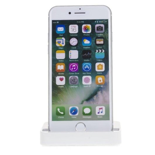 Flache Ladeplatte Dam Electronics iPhone 5/SE/6/6 Plus Weiss