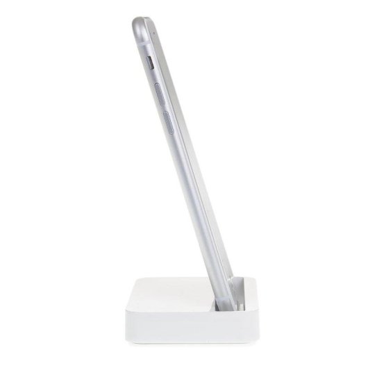 Flache Ladeplatte Dam Electronics iPhone 5/SE/6/6 Plus Weiss