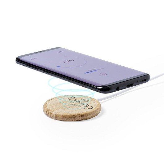Caricatore wireless magnetico 10W Dam Electronics Nature Bambù