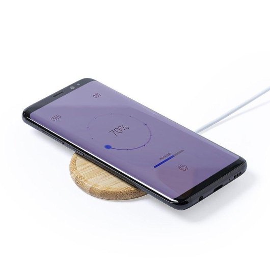 Caricatore wireless magnetico 10W Dam Electronics Nature Bambù