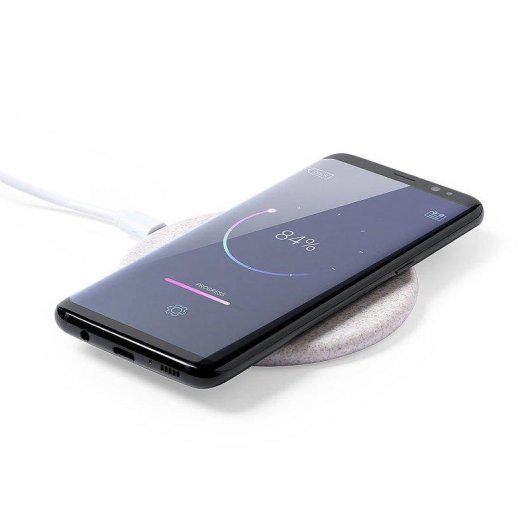 Kabelloser Ladegerät Dam Electronics Nature 10W Schnellladefunktion Weizenstroh
