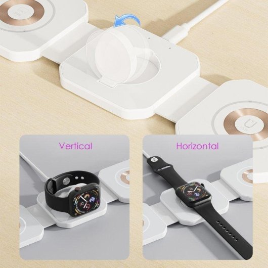 Caricatore wireless Dam Electronics J-M20 3 in 1 Magsafe pieghevole