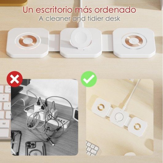 Caricatore wireless Dam Electronics J-M20 3 in 1 Magsafe pieghevole