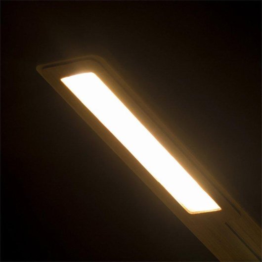 Lampe Ladegeraet Nature Bambus 25 LED Faltbar 3 Beleuchtungsstufen 10W Kabellos