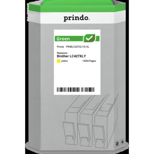 Cartucho Tóner Amarillo XL Prindo Compatible Brother LC427XLY