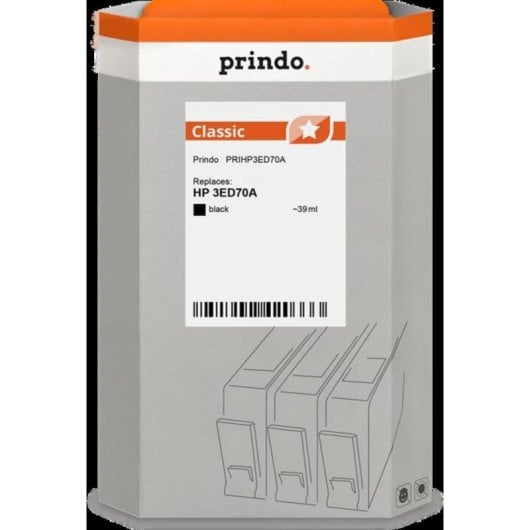 Cartucho de tinta Prindo compativel HP preto alta capaciad