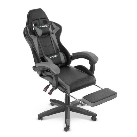 Chaise de bureau Naspaluro Ergonomique PU Cuir Repose-tete Repos-pieds