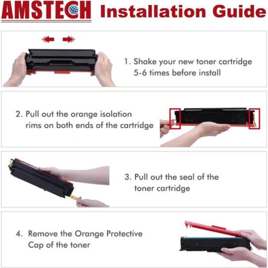 Toner-Set Amstech 067H für Canon i-SENSYS MF657Cdw 4 Farben