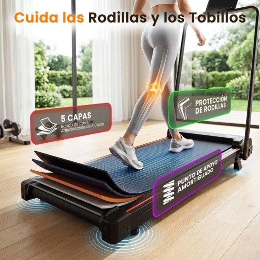 Cinta de correr HomeFitnessCode Walking Pad plegable motor 2,5 HP inclinación 8%