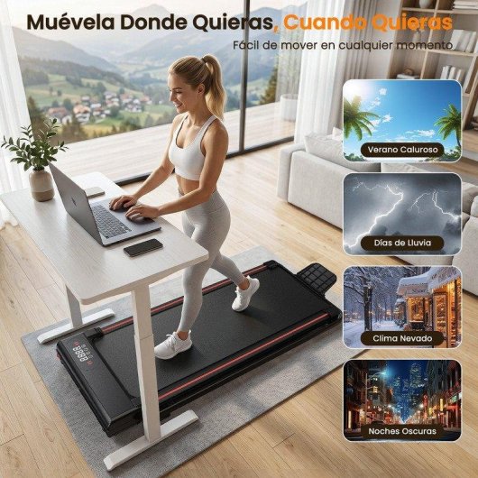 Cinta de correr HomeFitnessCode Walking Pad plegable motor 2,5 HP inclinación 8%