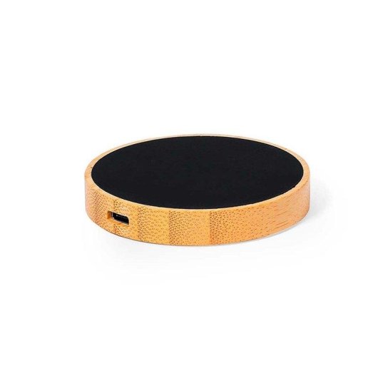 Cargador inalámbrico Dam Electronics Nature Bambú 15W con LED