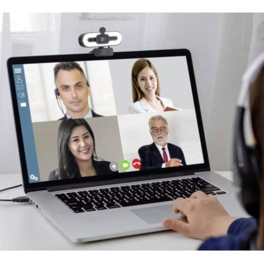 Webcam Renkforce RF-WC-200 2K Full HD USB Microfono LED
