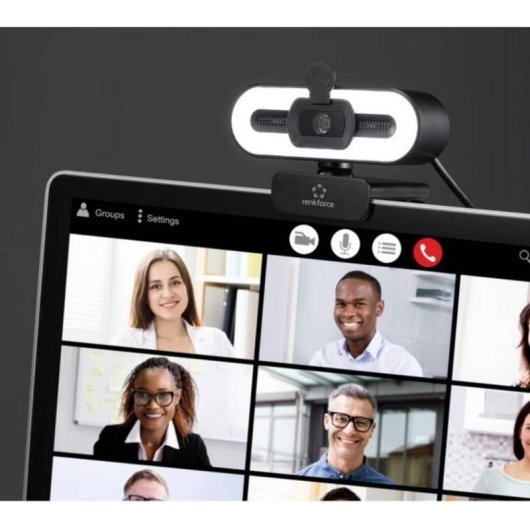 Webcam Renkforce RF-WC-200 2K Full HD USB Microfono LED