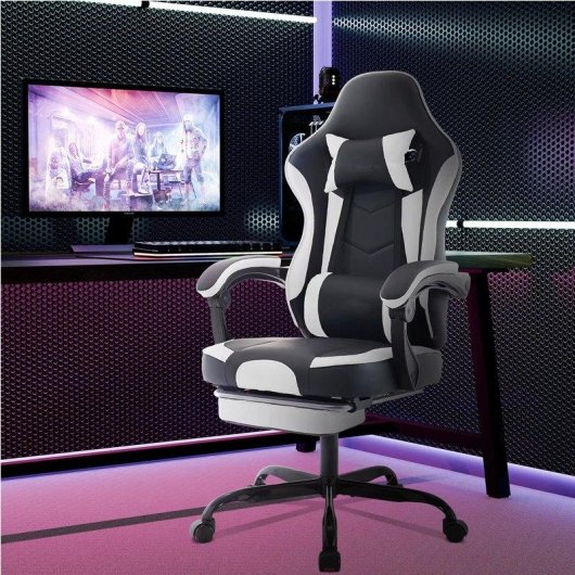 Sedia da gaming Autrucker braccioli 3D e poggiapiedi