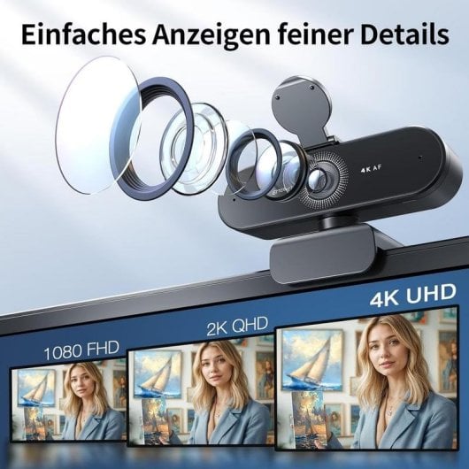 Webcam EMeet Nova 4K Autofocus et Microphone Stereo