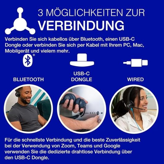 Casque JLab Audio Go Work 2nd Gen sans fil Bluetooth avec ANC et micro USB-C