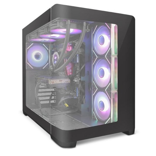 Caja ATX Zolyd Krytera Black Cristal Curvo ARGB 4 Ventiladores USB-C