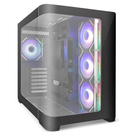 Caja ATX Zolyd Krytera Black Cristal Curvo ARGB 4 Ventiladores USB-C