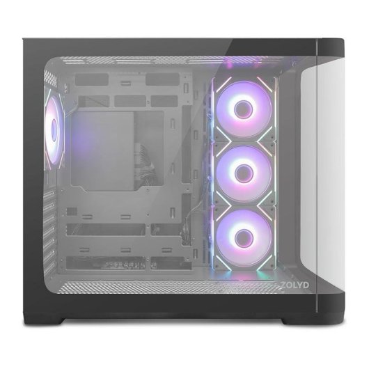 Caja ATX Zolyd Krytera Black Cristal Curvo ARGB 4 Ventiladores USB-C