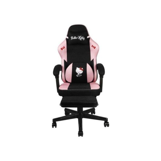 Sedia gaming Konix Hello Kitty con cuscino lombare e poggiapiedi