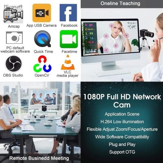 Webcam ELP USB Full HD 1080p Zoom Optique 5-50mm