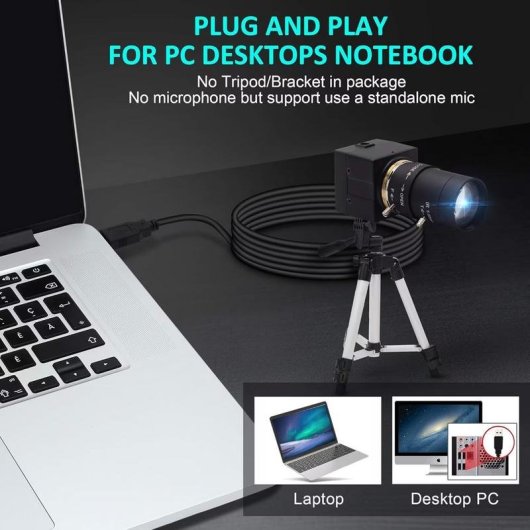 Webcam ELP USB Full HD 1080p Zoom Optique 5-50mm