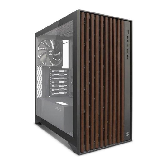 Case PC Zolyd Dynaria ATX Elegante in Legno Nero