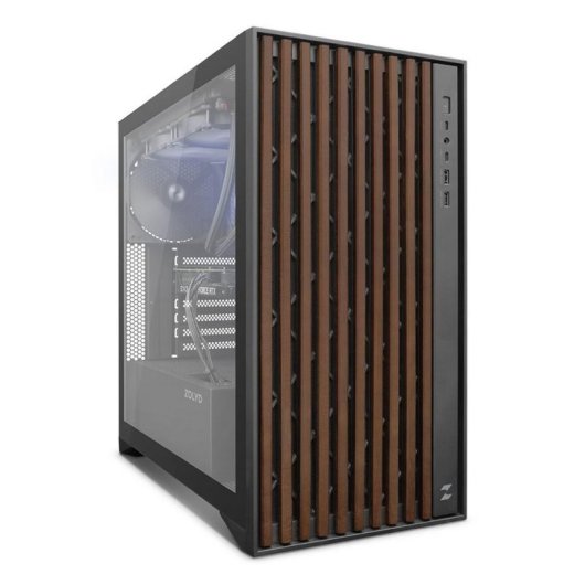 Case PC Zolyd Dynaria ATX Elegante in Legno Nero