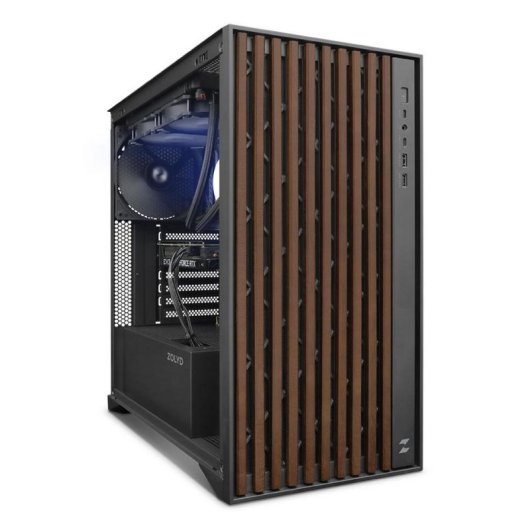 Case PC Zolyd Dynaria ATX Elegante in Legno Nero