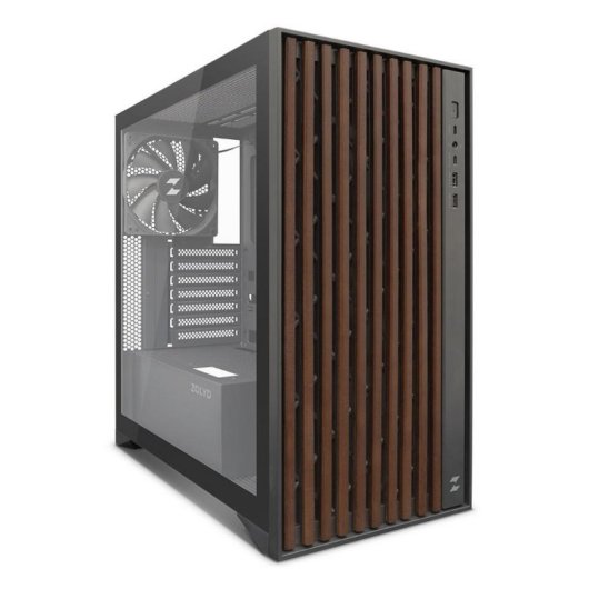 Case PC Zolyd Dynaria ATX Elegante in Legno Nero