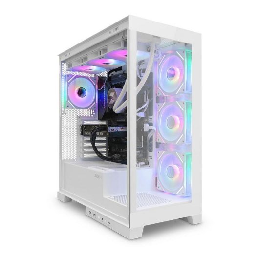 Carcasa ordenador ZOLYD Vexora White ATX con ventilación ARGB y USB-C