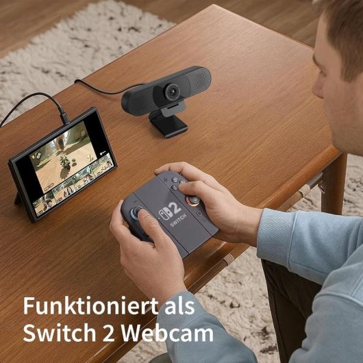 Webcam EMeet 1080p avec micro et correction de lumiere automatique