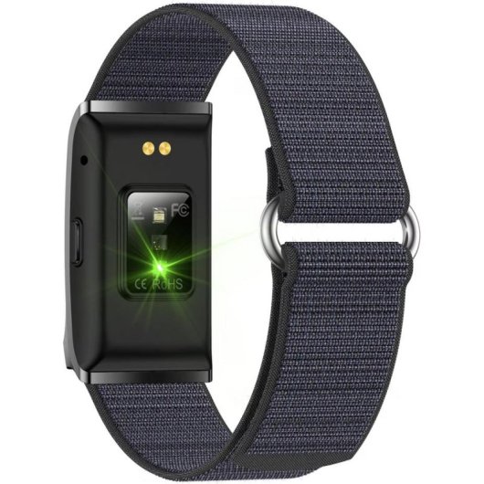 Pulsera de actividad Platyne Ona GPS negra resistente al agua con módulo integrado
